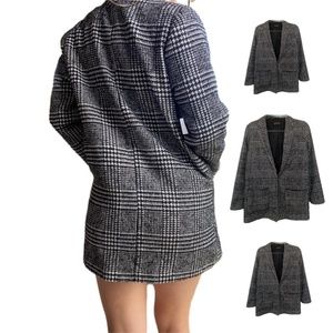 Plaid Houndstooth blazer jacket